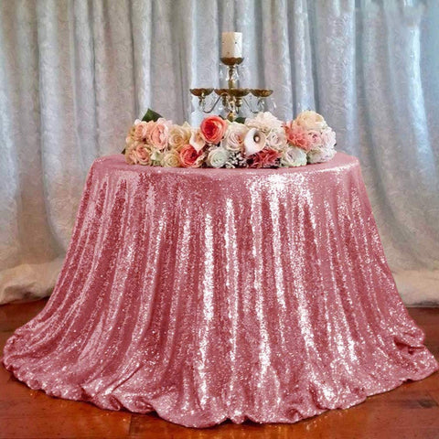 Mantel decorativo rosa de lentejuelas JYFLZQ para ceremonias y celebraciones
