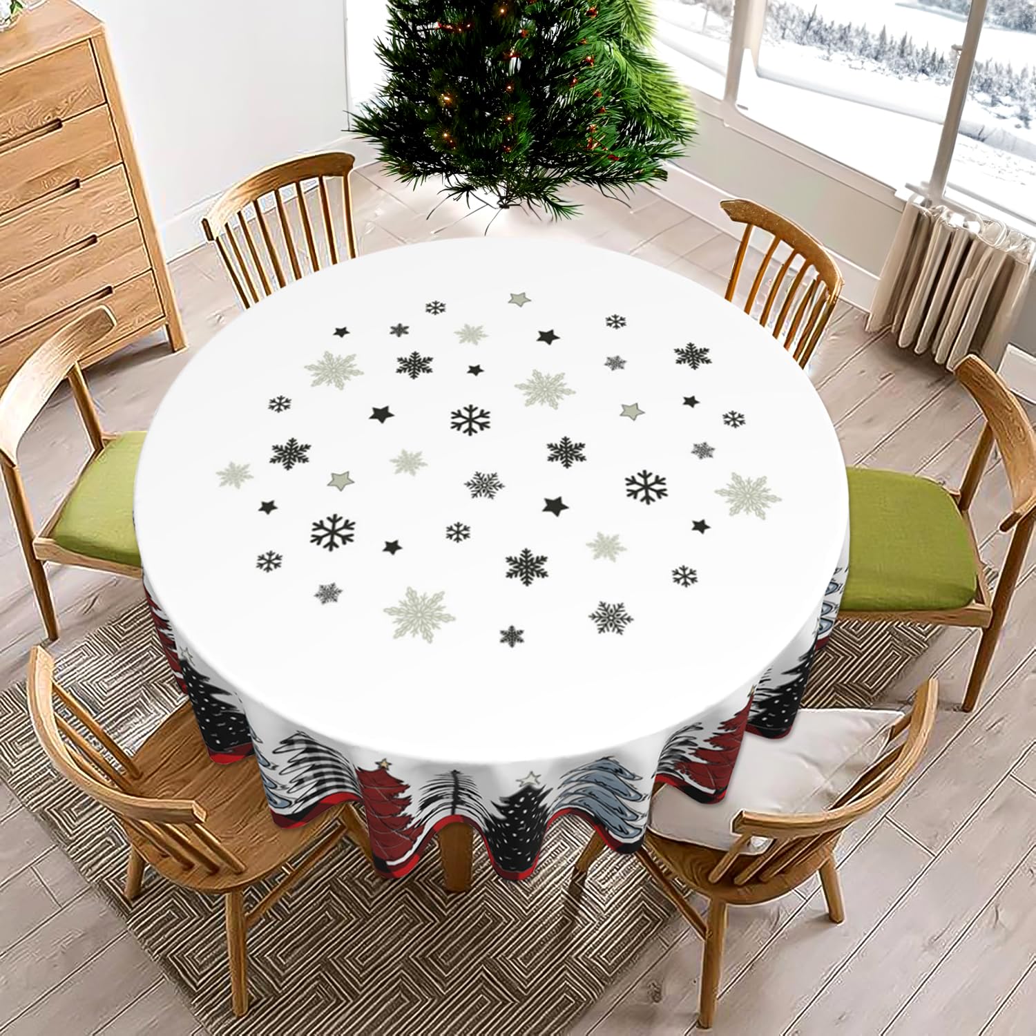 Mantel JYKCUL perfecto para reuniones familiares y celebraciones invernales.