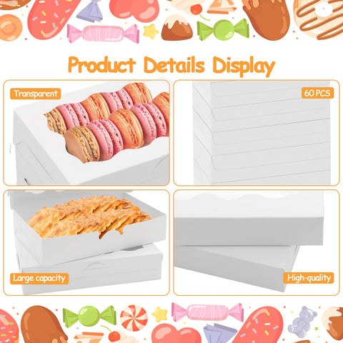 Cajas Jyongmer para repostería con ventana clara para exhibir dulces.