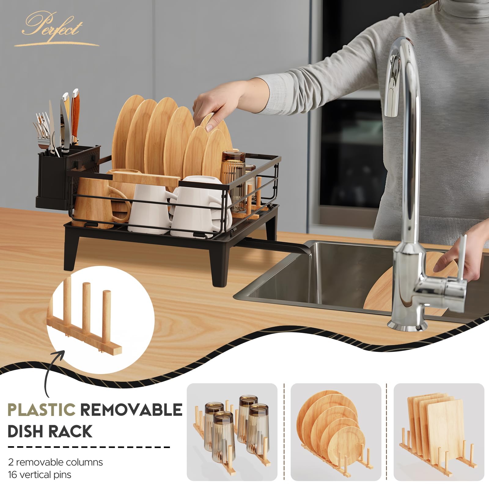 JYPS mango de madera añade elegancia al diseño