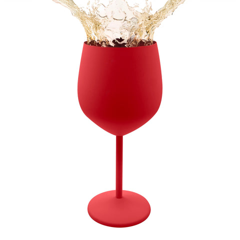 Vaso rojo K&K Home, diseño moderno, perfecto para bodas y fiestas.