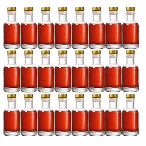 Kaachli botella de cristal claro 3 oz, pack de 24 para líquidos variados