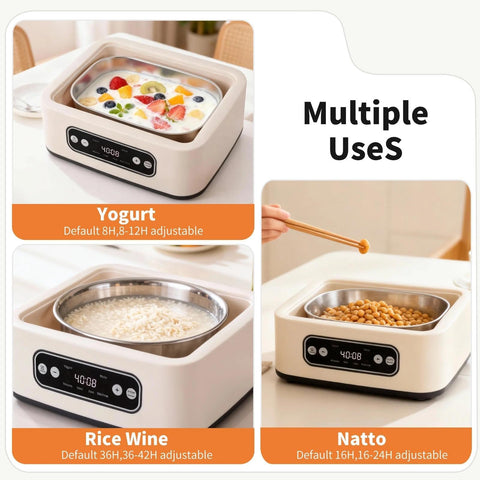 Yogurtera Kaaeiccr en acero inoxidable sin BPA para seguridad alimentaria