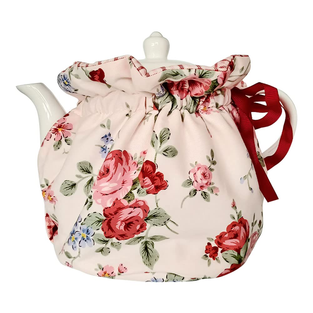 Kabake funda-tetera floral diseño mantiene el té caliente con estilo.