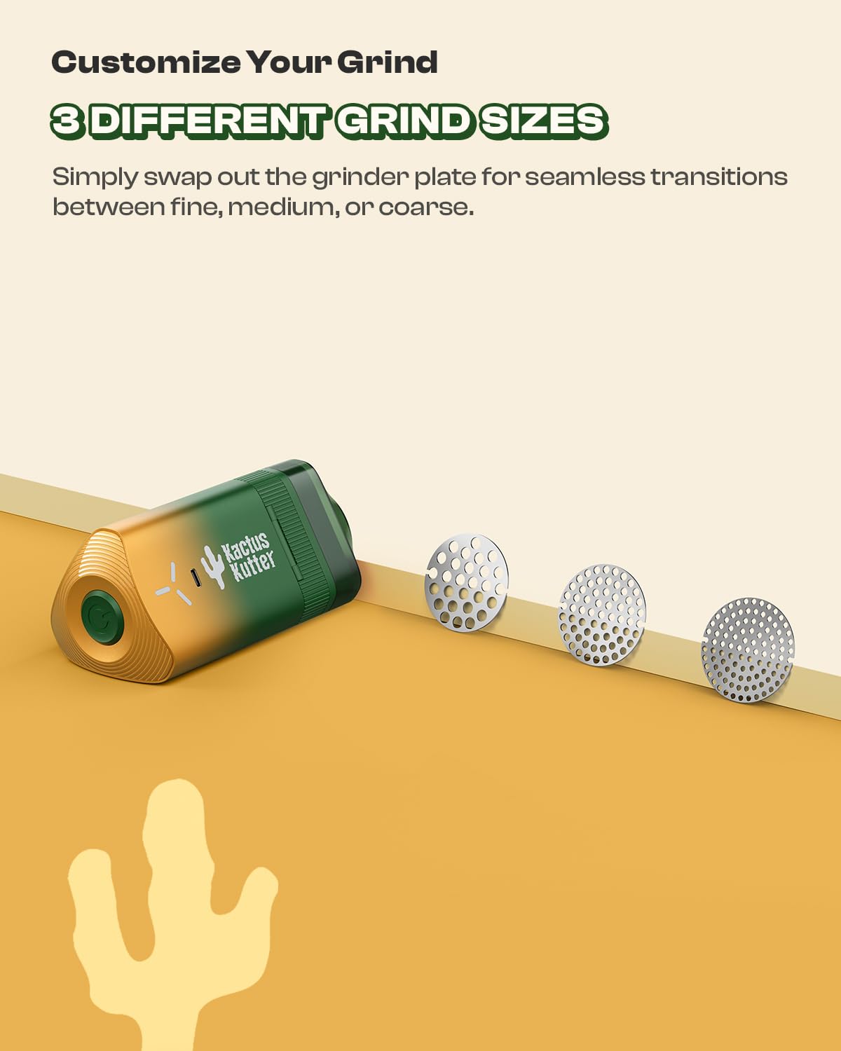 Batería recargable facilita moler sin cables en cualquier lugar