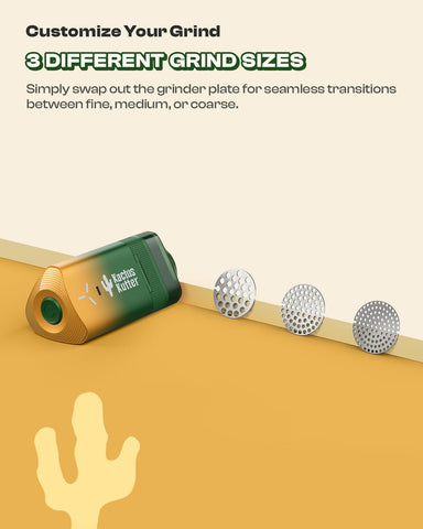 Batería recargable facilita moler sin cables en cualquier lugar