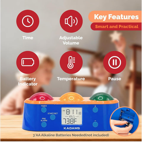 KADAMS alarma visual con volumen ajustable para necesidades especiales