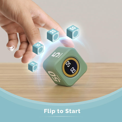 KADAMS pomodoro cubo con opciones predefinidas de 5 a 50 minutos.