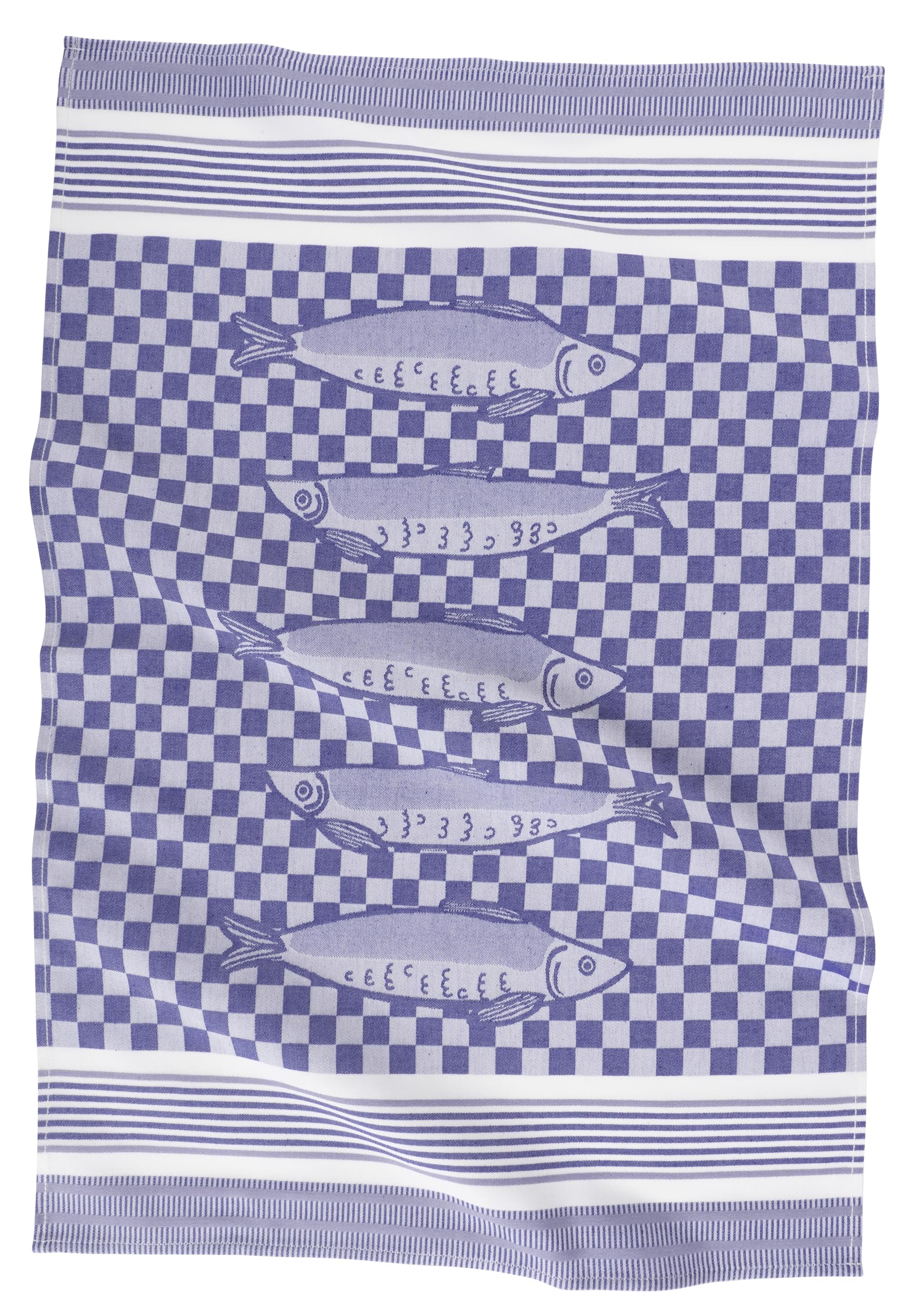 KAF Home Porto Jacquard, toalla de cocina sardinas, ideal para secar platos con alta absorbencia