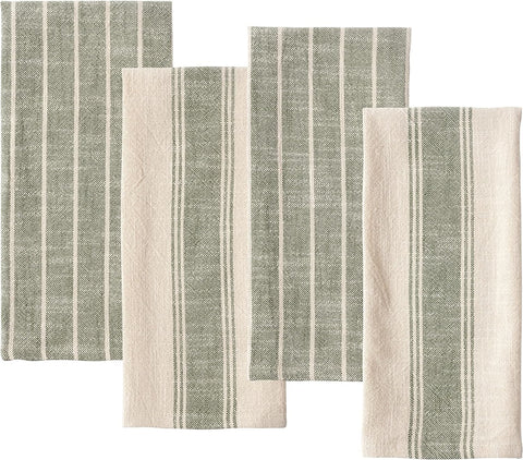 KAF Home: toalla cocina rustica oliva con textura irregular para secar manos