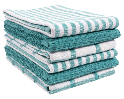 KAF Home mixtas terry teal para limpieza diaria