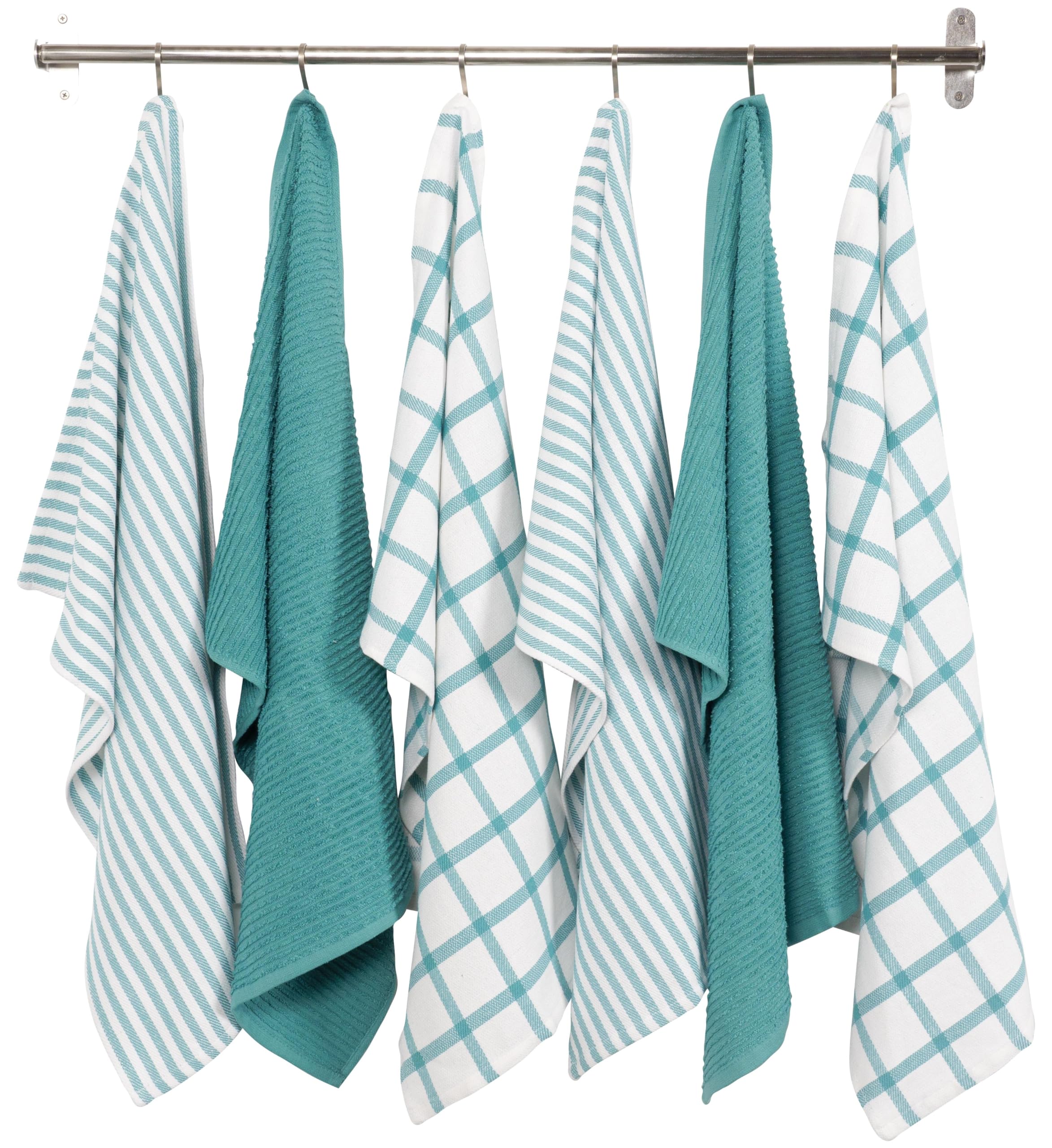 KAF Home terry teal para absorbente limpieza de derrames
