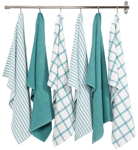 KAF Home terry teal para absorbente limpieza de derrames