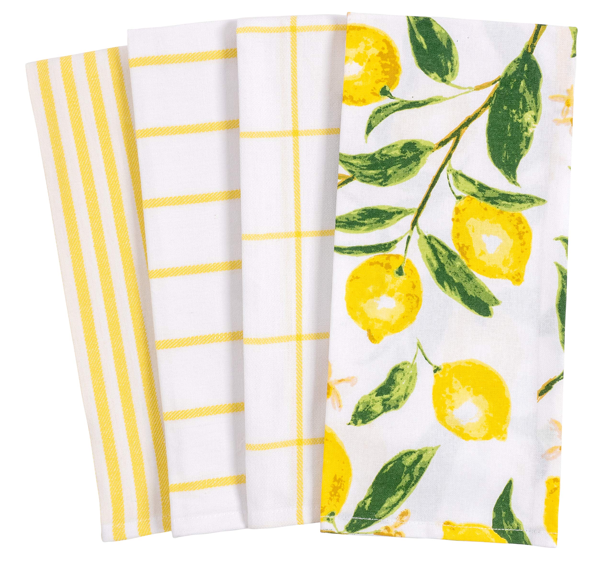 Toalla de cocina KAF Home con estampado de limones para decorar y secar.