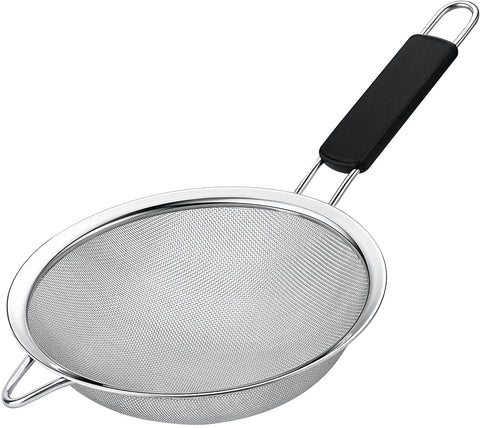 KAFOOR colador de malla fina con mango termoplástico, ideal para tamizar harina