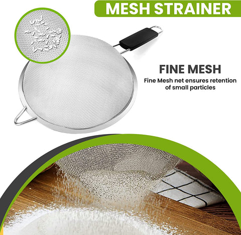 KAFOOR colador de malla fina para frutas y verduras, filtrado suave