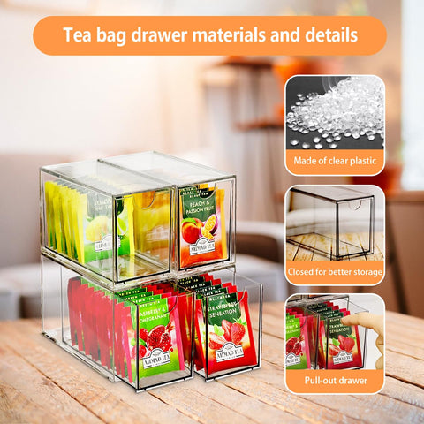KAIDELI cajones deslizantes para localizar bolsitas de té