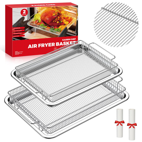 Cesta Kaiser Chef para freidora de aire en horno, crujiente sin aceite.