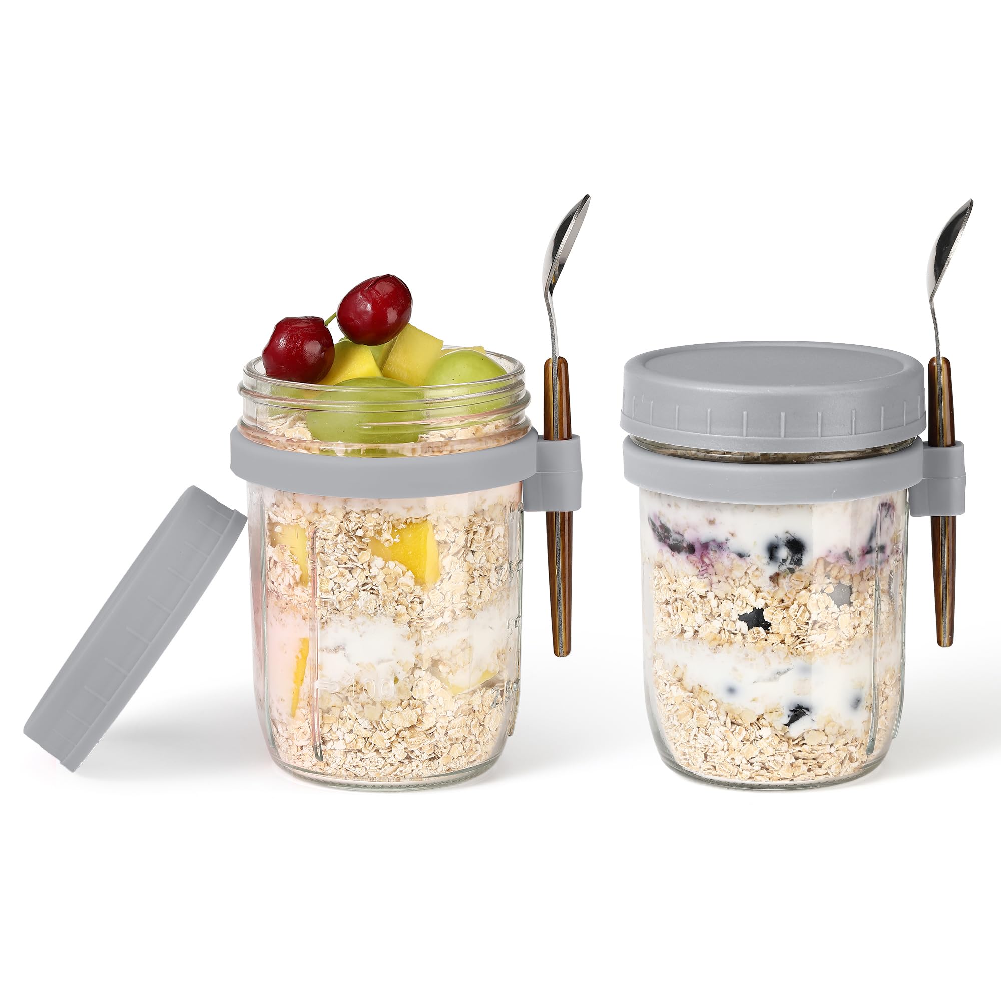KAIZHOUZHOU frascos de vidrio para avena nocturna, perfectos para preparar desayunos la noche anterior.