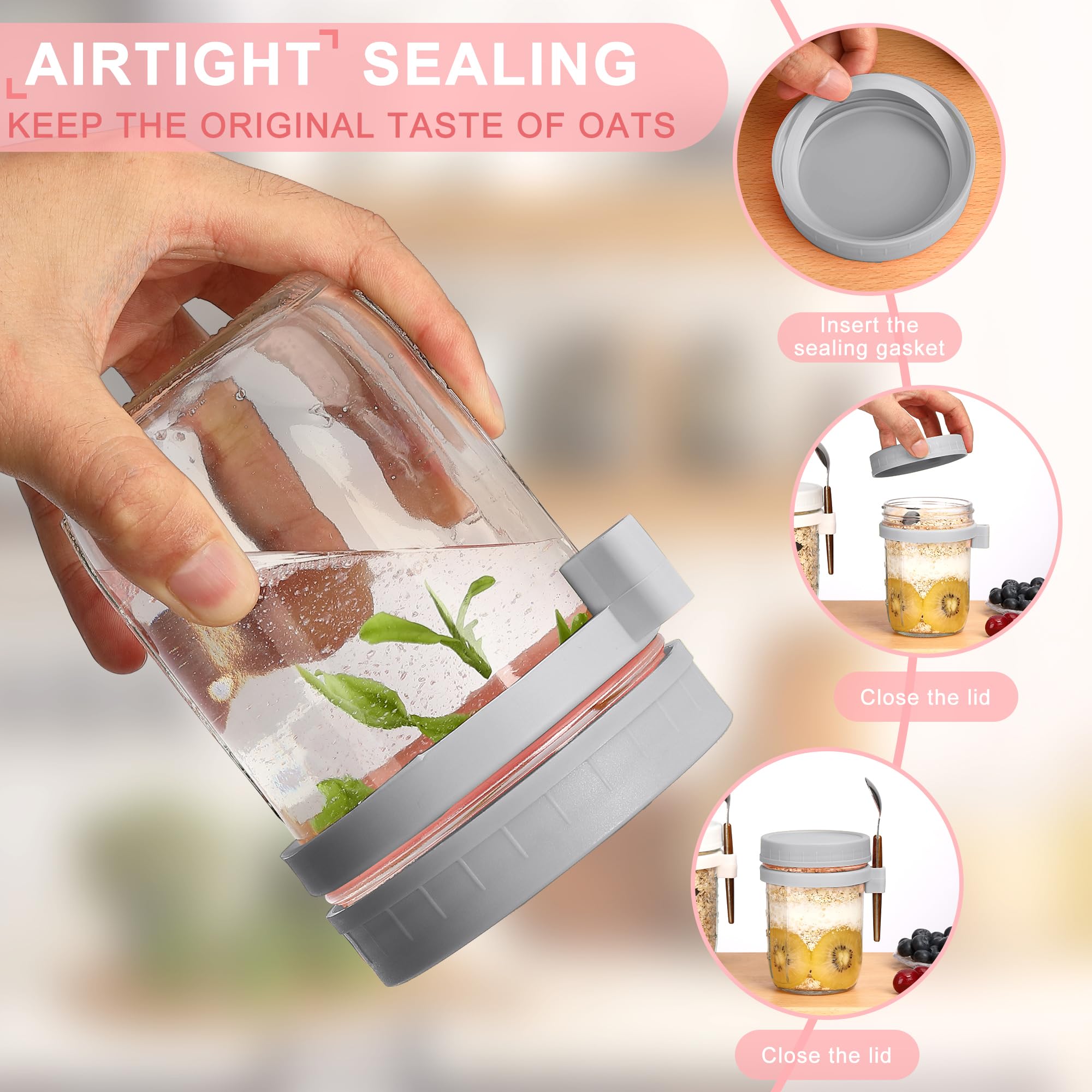 KAIZHOUZHOU tapas de silicona sellan herméticamente para transportar sin derrames.