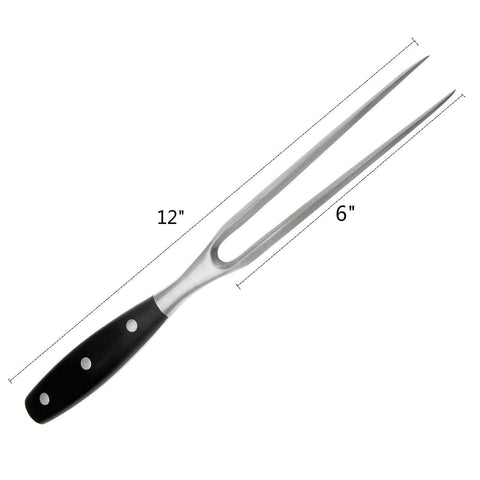 Kakamono tenedor para carne para asado 12 pulgadas, agarre seguro y cómodo.