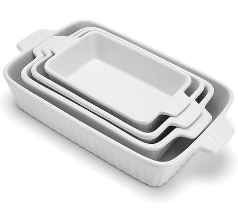 Cazuela cerámica rectangular KAKO grande, ideal para hornear y servir en mesa