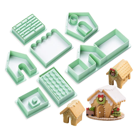 Cortador KALAIEN para casas de galletas de jengibre 3D para decorar.