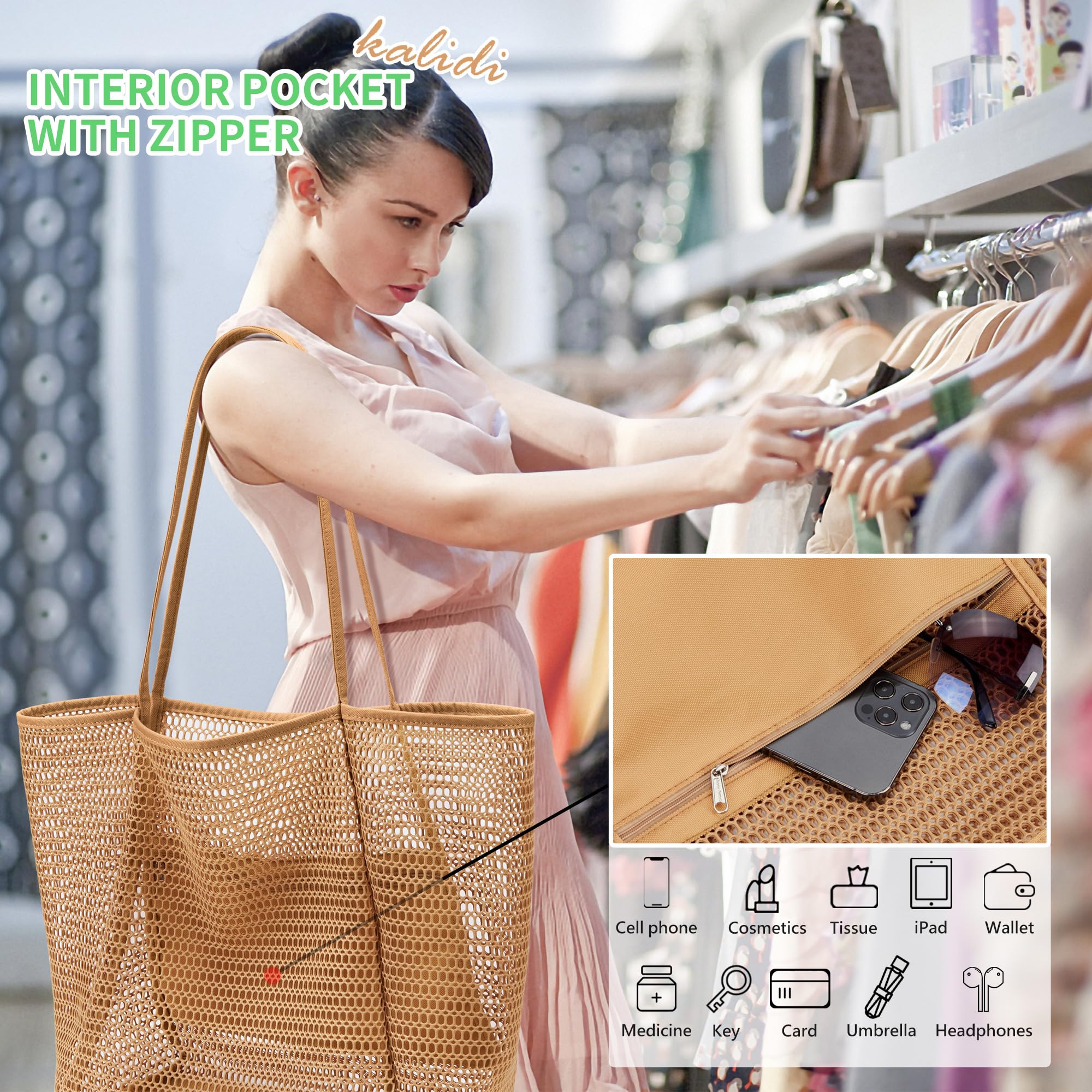 Kalidi bolsas dos unidades, perfecto para dividir ropa y compras
