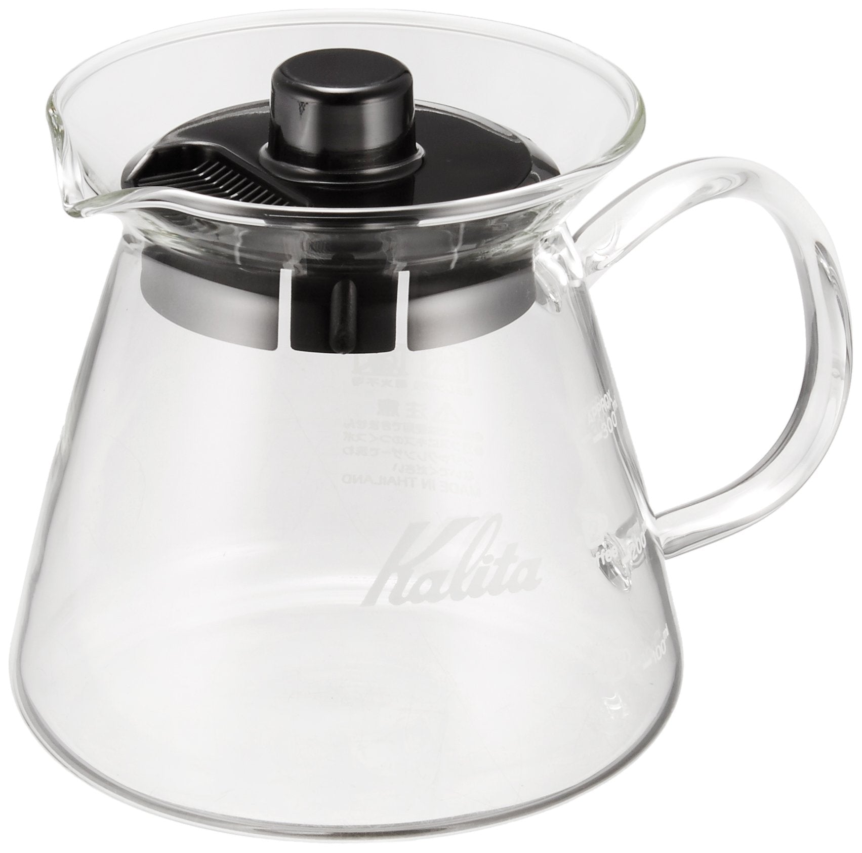 Kalita jarra cafe cristal 300ml, para servir cafe con claridad.