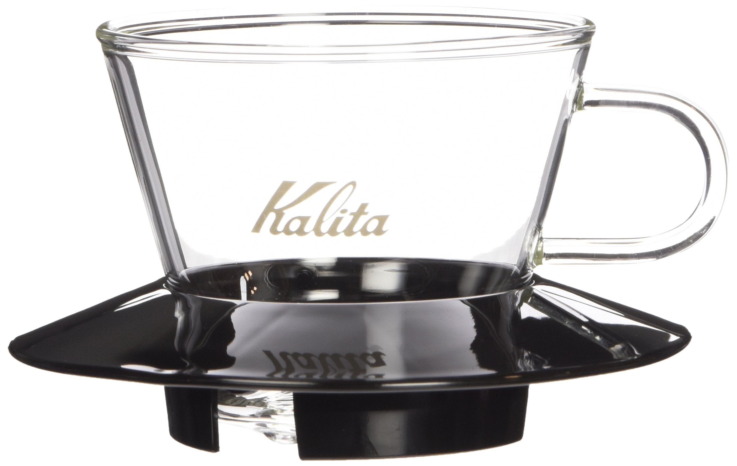 Kalita Wave Dripper 155 Series, vidrio transparente, ideal para un café de filtrado limpio.