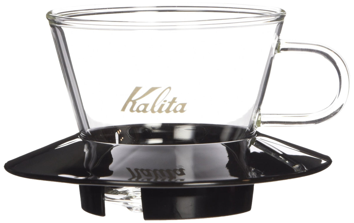Kalita Wave Dripper 155 Series, vidrio transparente, ideal para un café de filtrado limpio.