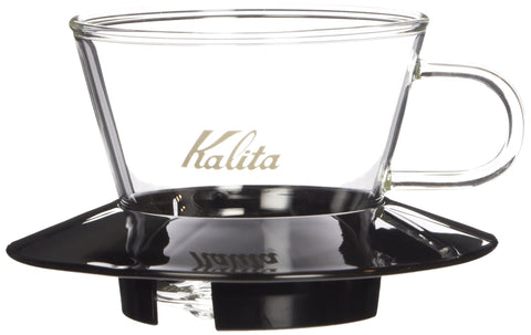 Kalita Wave Dripper 155 Series, vidrio transparente, ideal para un café de filtrado limpio.