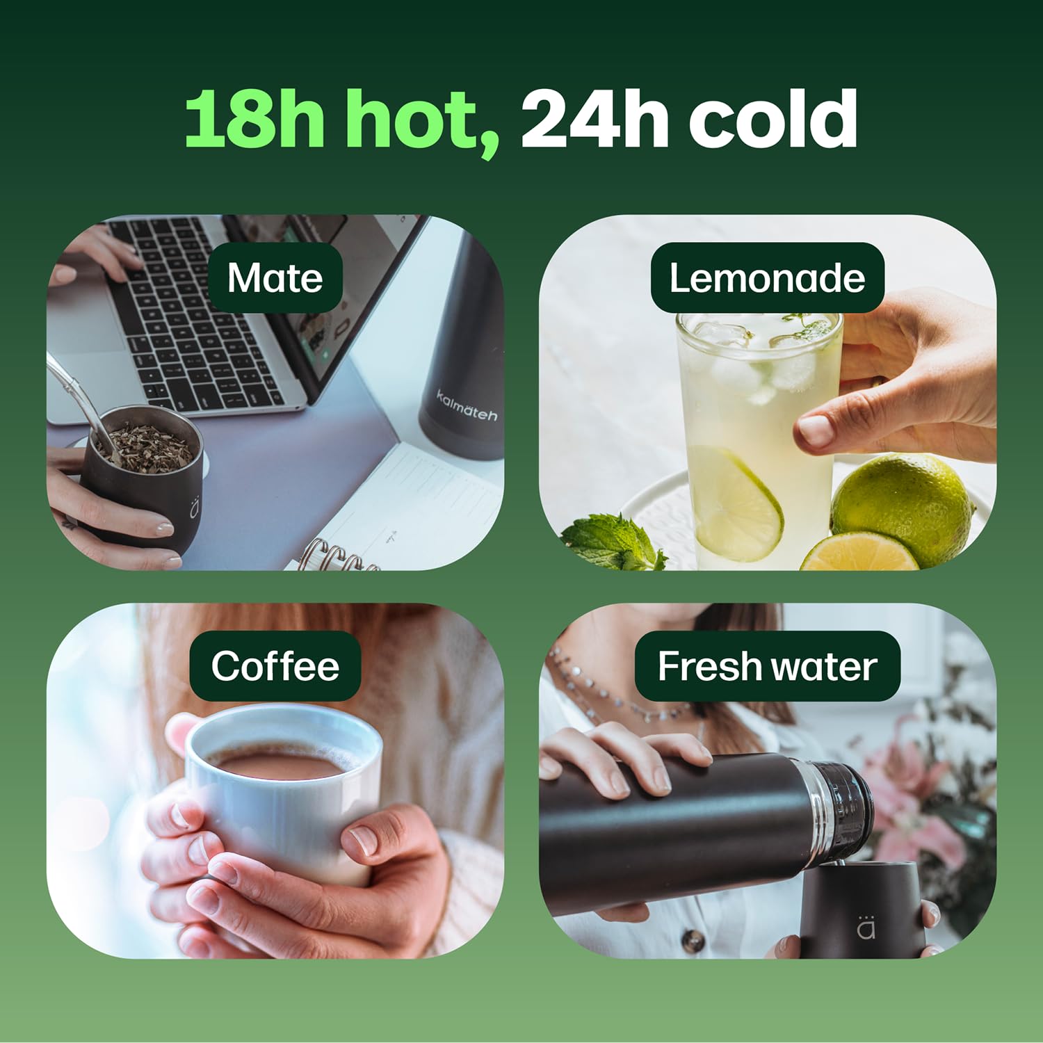 KALMATEH ideal para camping y oficina, mantiene temperatura