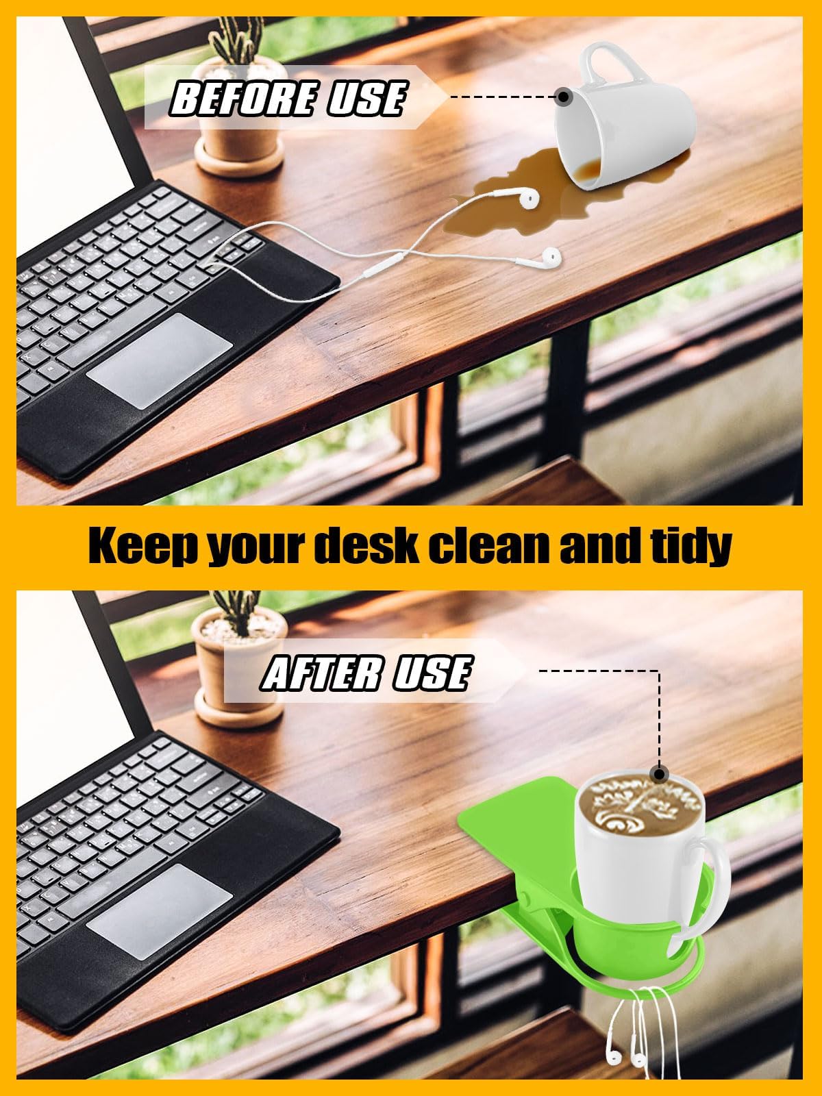 Kalolary Clip-Taza compatible con mangos y asas de tazas.