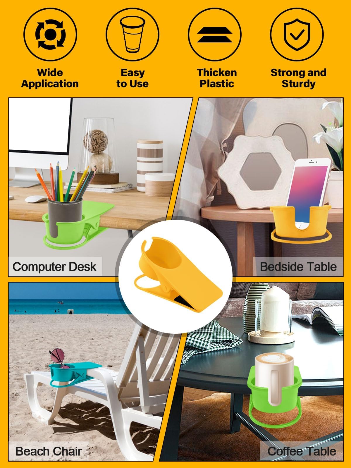 Kalolary Clip-Taza resistente a temperaturas variadas para uso diario.