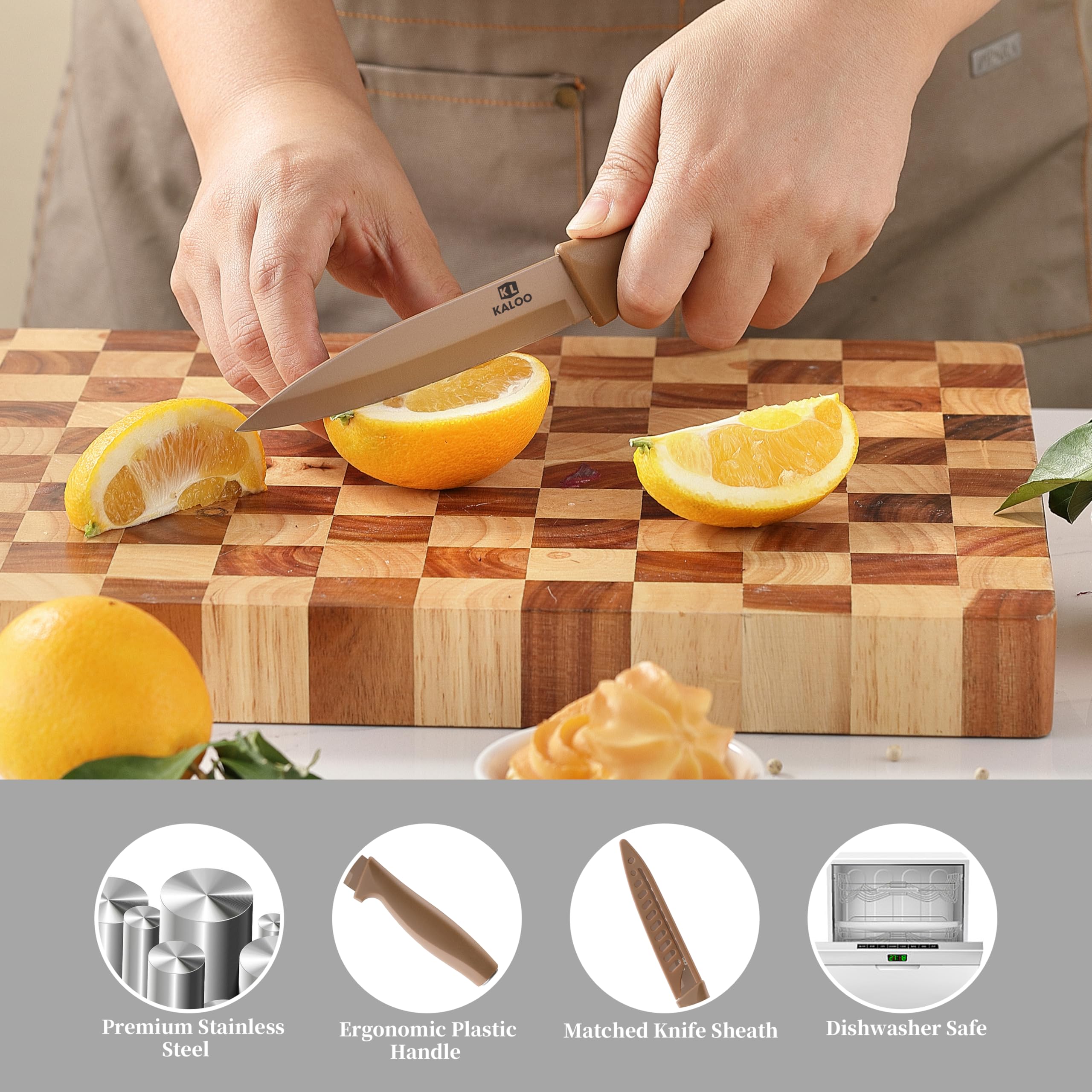 Kaloo cuchillo pelador de 3,5 pulgadas ideal para pelar frutas.