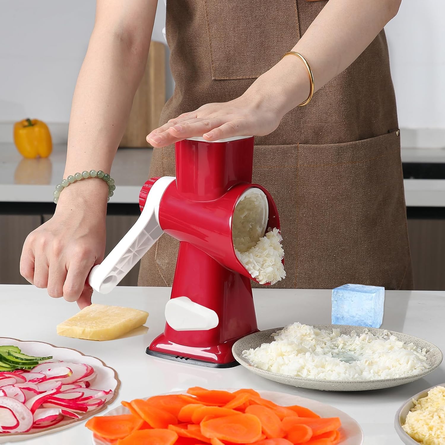 KalraMay rallador para verduras en tiras, ideal para ensaladas rápidas