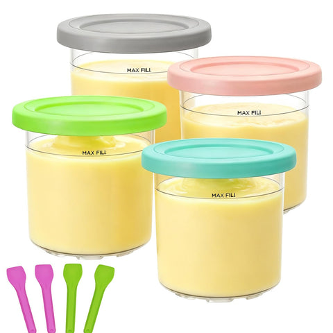 Kaluly Creami Pint gris 16 oz, compatible con Ninja CREAMi NC301/NC300