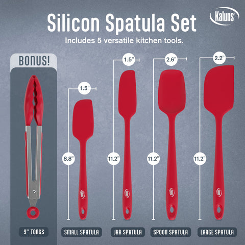 Espátula grande Kaluns de silicona con núcleo de acero para durabilidad.