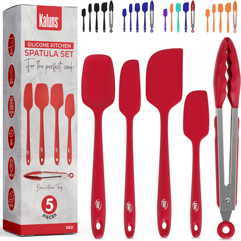 Kaluns espátulas de silicona: conjunto de 5 piezas para cocinar sin rayar.