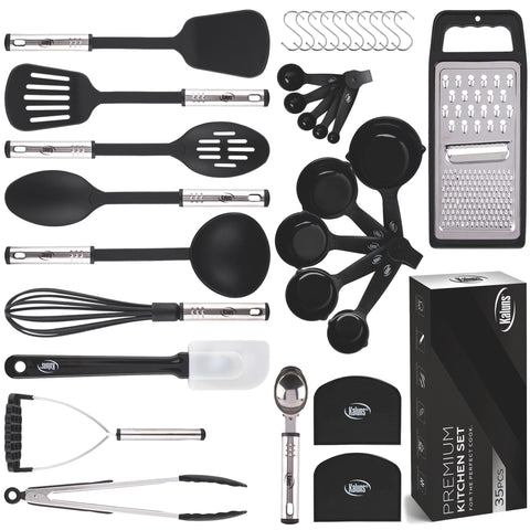 Kaluns: juego de utensilios de cocina 35 piezas para cocinar con facilidad.
