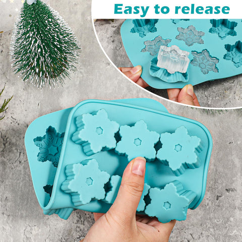 Kamehame molde hielo copo nieve, diseño 3D para presentaciones festivas.