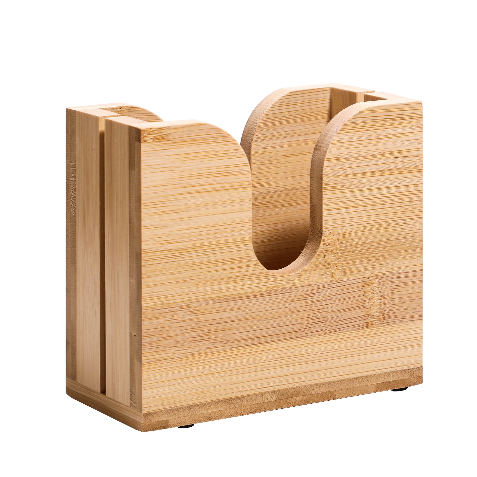 Kamehame soporte de bambú para roscas de pan, corte estable y seguro.