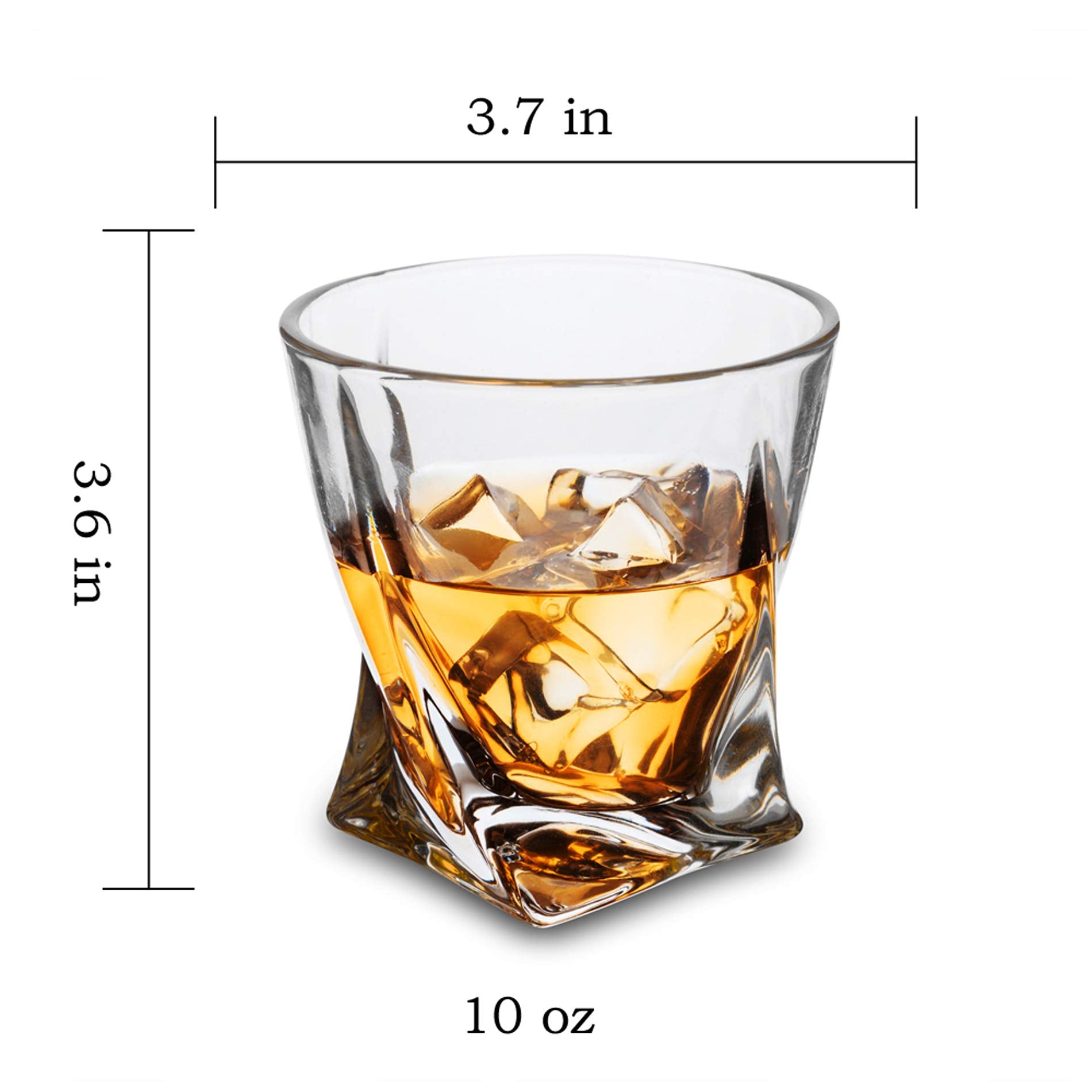 Vaso KANARS con diseño Lucifer, whisky torcido, tacto cómodo para beber.