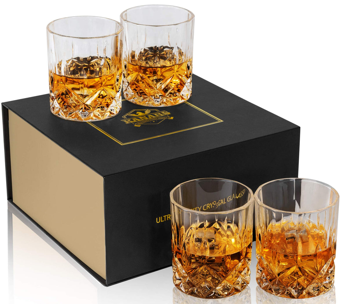 Vasos KANARS estilo clásico con caja de lujo para regalo de whisky
