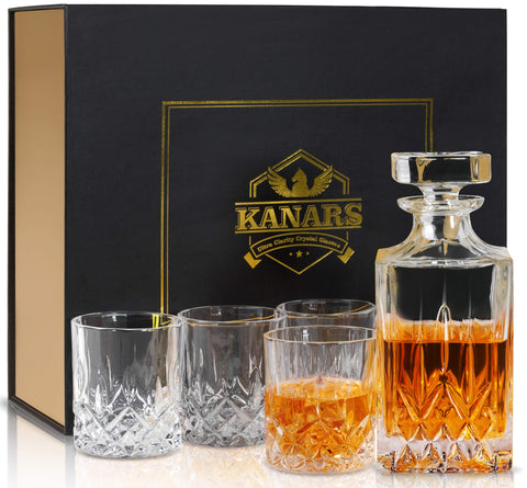KANARS decantador de whisky en cristal, elegante y funcional para degustaciones en casa
