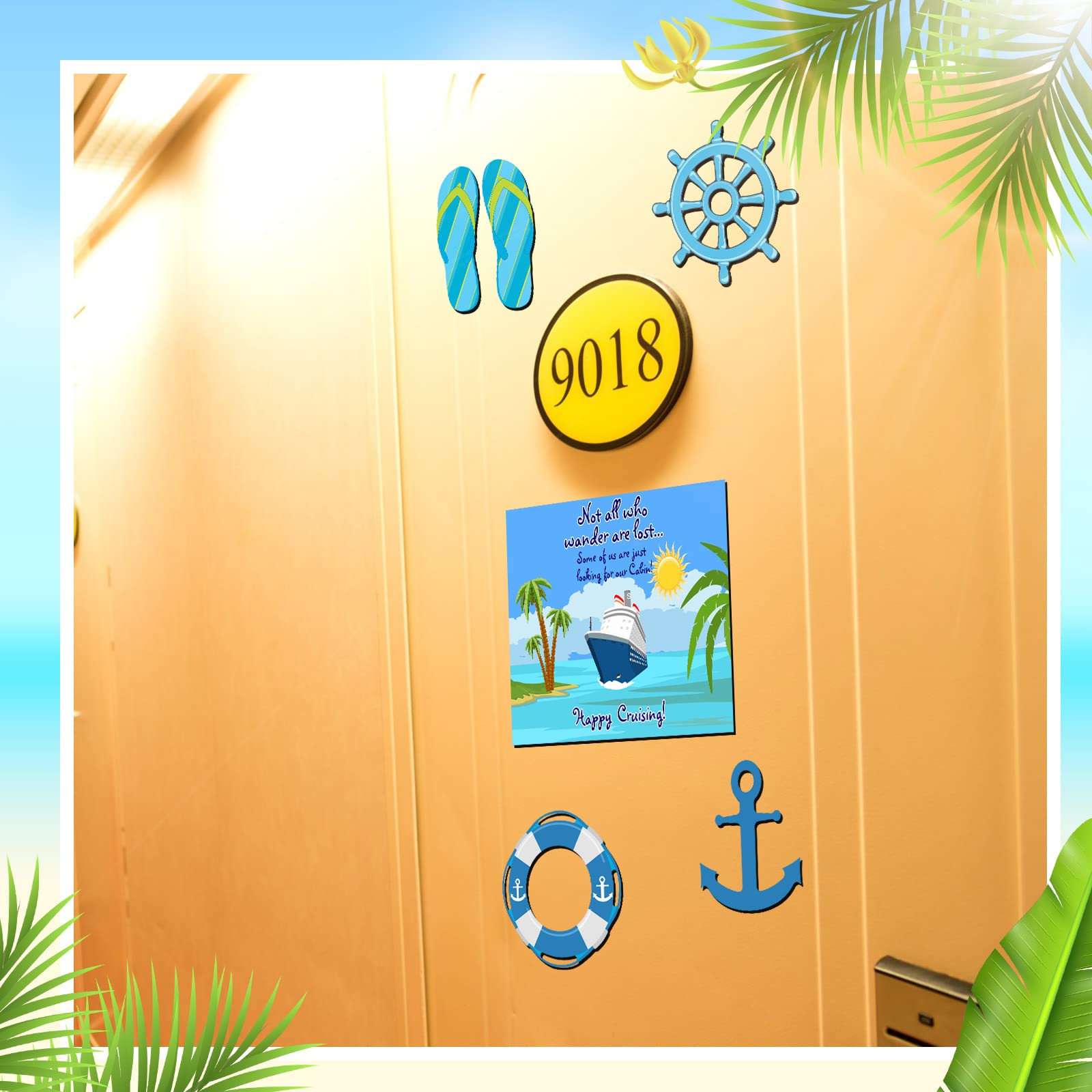 Kanayu diseños diversos: juego magnético para decorar cabina o puerta de camarote.