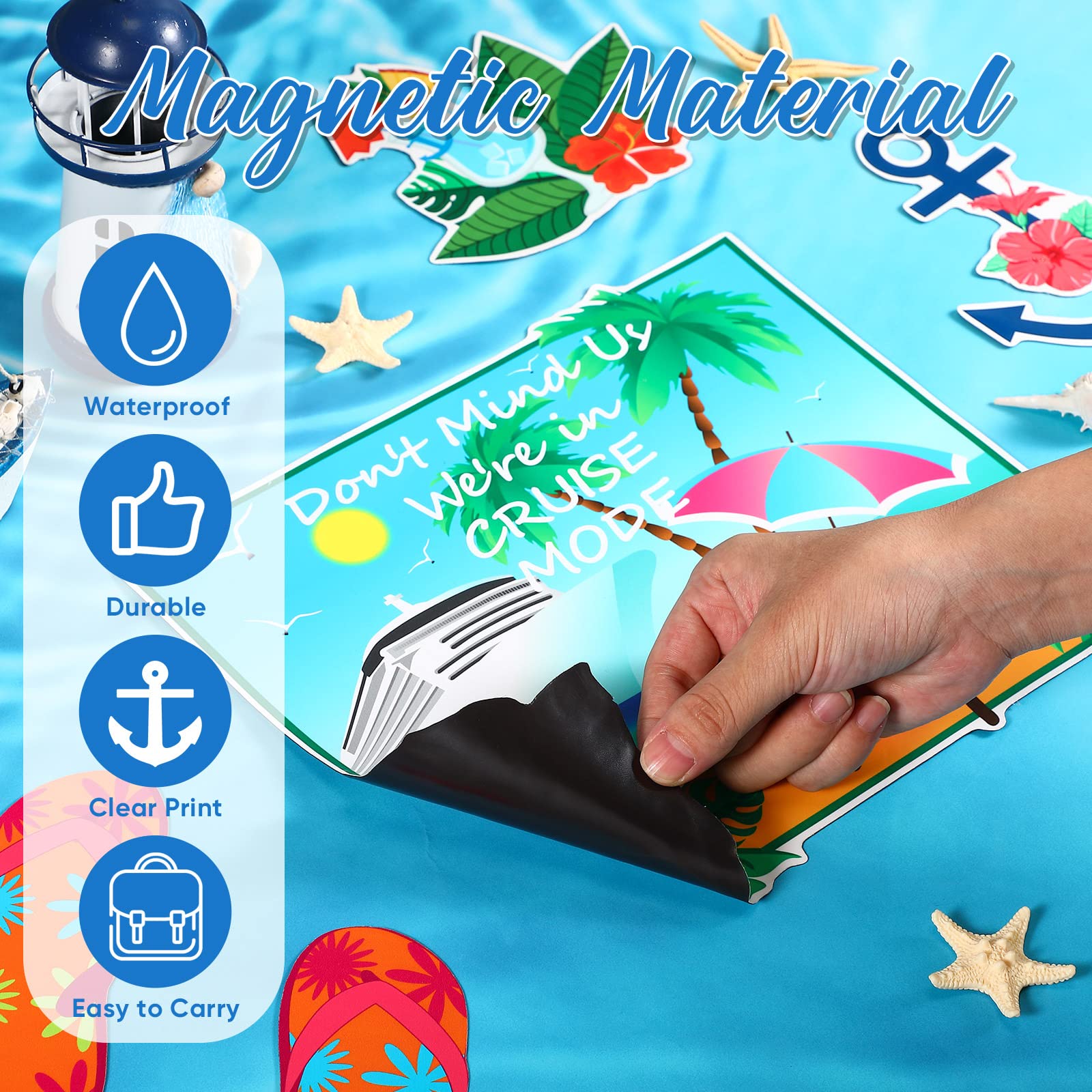 Kanayu imanes de puerta tropical con cóctel, añaden color y ambiente festivo