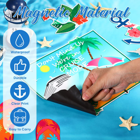 Kanayu imanes de puerta tropical con cóctel, añaden color y ambiente festivo