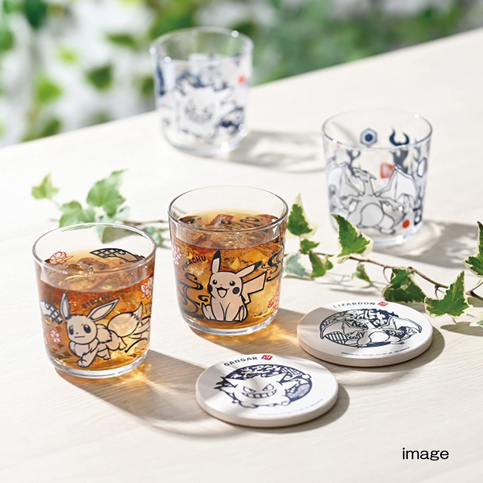 Kaneshotouki Pokémon Gengar, taza cristal vista lateral para disfrutar bebidas
